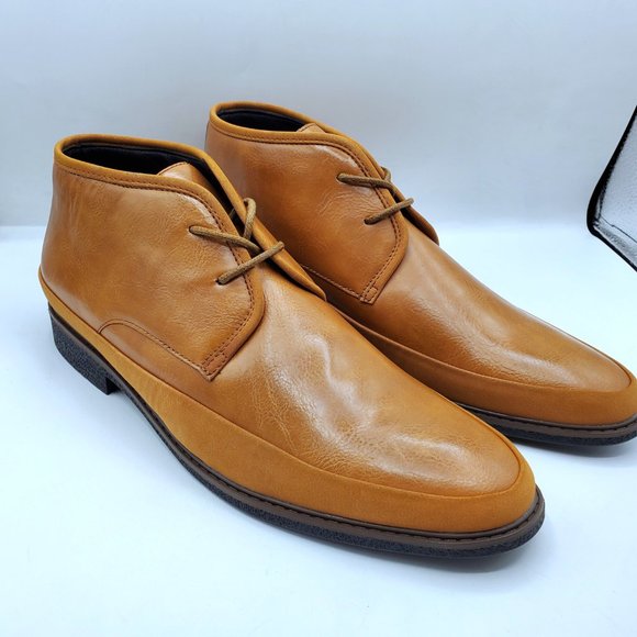 NWOT MENS ALFANI CLYDE VEGAN LEATHER CHUKKA BOOTS main image 6